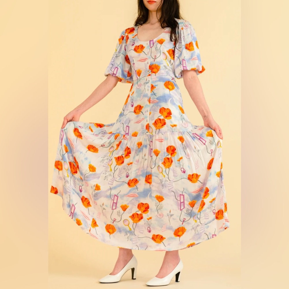 Samantha Pleet Banquet Dress Super Bloom Print NWT